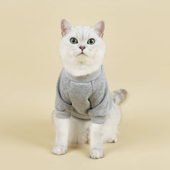 Camiseta Para Gatos Em Algodão Cores Sólidas E Caimento Leve