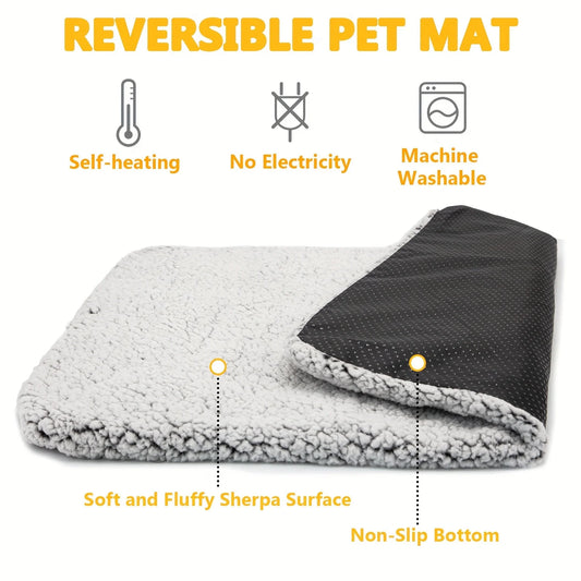 Manta Autoaquecível para Cães e Gatos — Sem Fio Elétrico