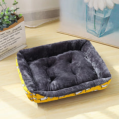 Cama Pet Estampada Pelúcia Antiestresse Bordas Altas e Lavável