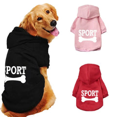 Roupa Casual para Cães com Estampa Criativa e Capuz Acolchoado