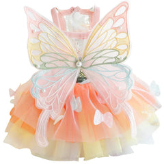 Vestido Borboletinha Para Pet Rosa / PP R - ROUPA - 72 DFG