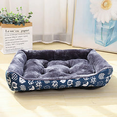 Cama Pet Estampada Pelúcia Antiestresse Bordas Altas e Lavável