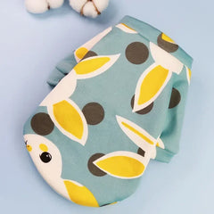 Regata Estampada Frutas em Malha de Algodão para Cães e Gatos
