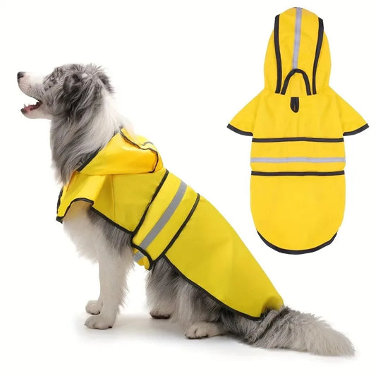 Capa de Chuva Amarela Bidirecional para Cães — Dupla Camada