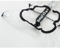 Capa de Chuva Pet Full Body Transparente com Capuz Ajustável