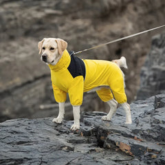 Macacão de Chuva para Cães Full Body com Faixas Refletivas