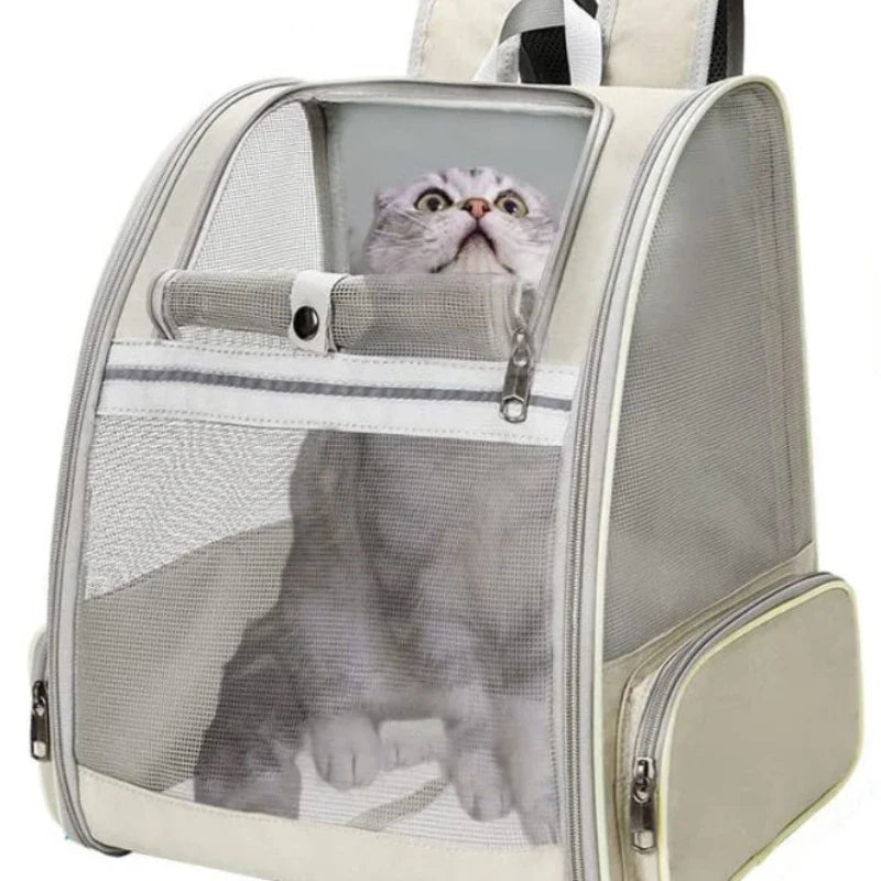 Mochila Respirável Para Transporte de Gato A - MOCHILA - 03