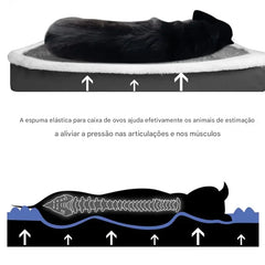 Cama Pet com Espuma Reforçada Dobrável e Lavável