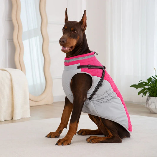 Roupinha estilo Colete de Inverno para Cachorro com Peitoral Embutido
