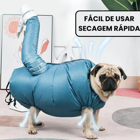 Roupão pós banho para secagem de cachorro