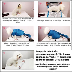 Roupão pós banho para secagem de cachorro AR - 01