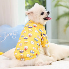 Regata Estampada Frutas em Malha de Algodão para Cães e Gatos
