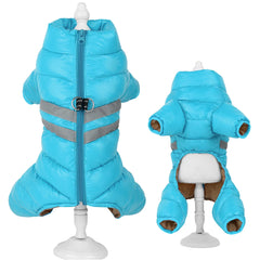 Colete Puffer Neon Pink com Faixas Reflectivas para Cães e Gatos