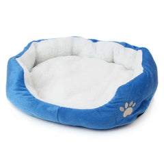 Cama Pet Colorida com Estampa de Patinha e Pelúcia Interna
