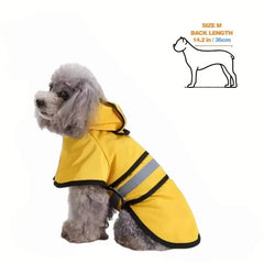 Capa de Chuva Amarela Bidirecional para Cães — Dupla Camada