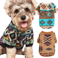 Roupa Estilosa para Pet com Estampa Étnica Inverno