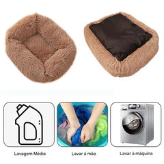 Cama Donut Pet Antiestresse Pelúcia Lavável Diversas Cores
