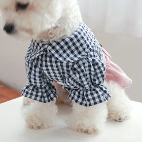 Vestido Xadrez para Cães e Gatos - Lux