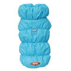 Casaco Puffer Para Cachorro Com Gola Alta E Fecho Frontal