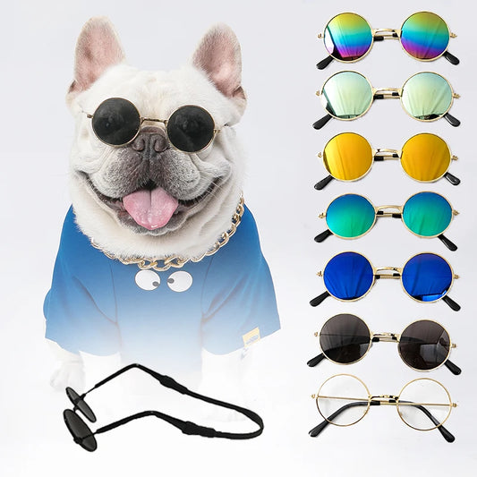 Óculos de Sol Pet Lentes Espelhadas com Proteção UV para Cães e Gatos