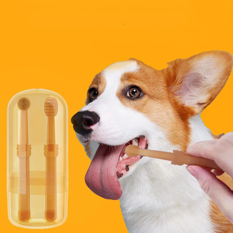 Kit Higiene Bucal Para Cachorro Laranja S - ESCOVA - 01