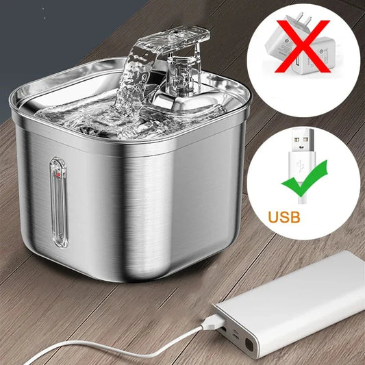 Fonte Para Gatos Em Aço Com Filtro - Hasso C - BEBEDOURO AUTO - 01