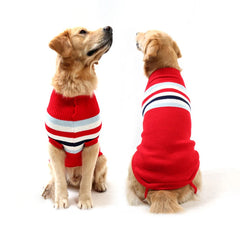 Roupa Pet Inverno com Listras e Estampa em Tricô Premium