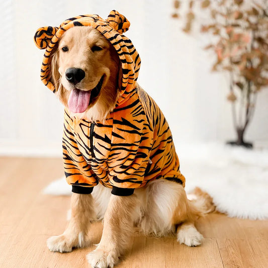 Roupa Estampada com Fantasia Animal para Cachorros Grandes