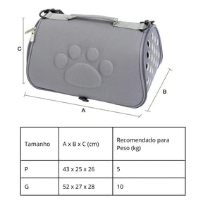 Bolsa Pequena Para Transporte de Gatos e Cães