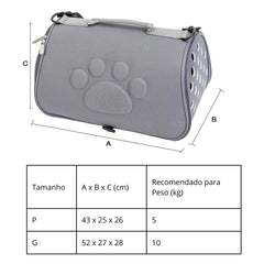 Bolsa Pequena Para Transporte de Gatos e Cães A - BOLSA TRANSPORTE - 01