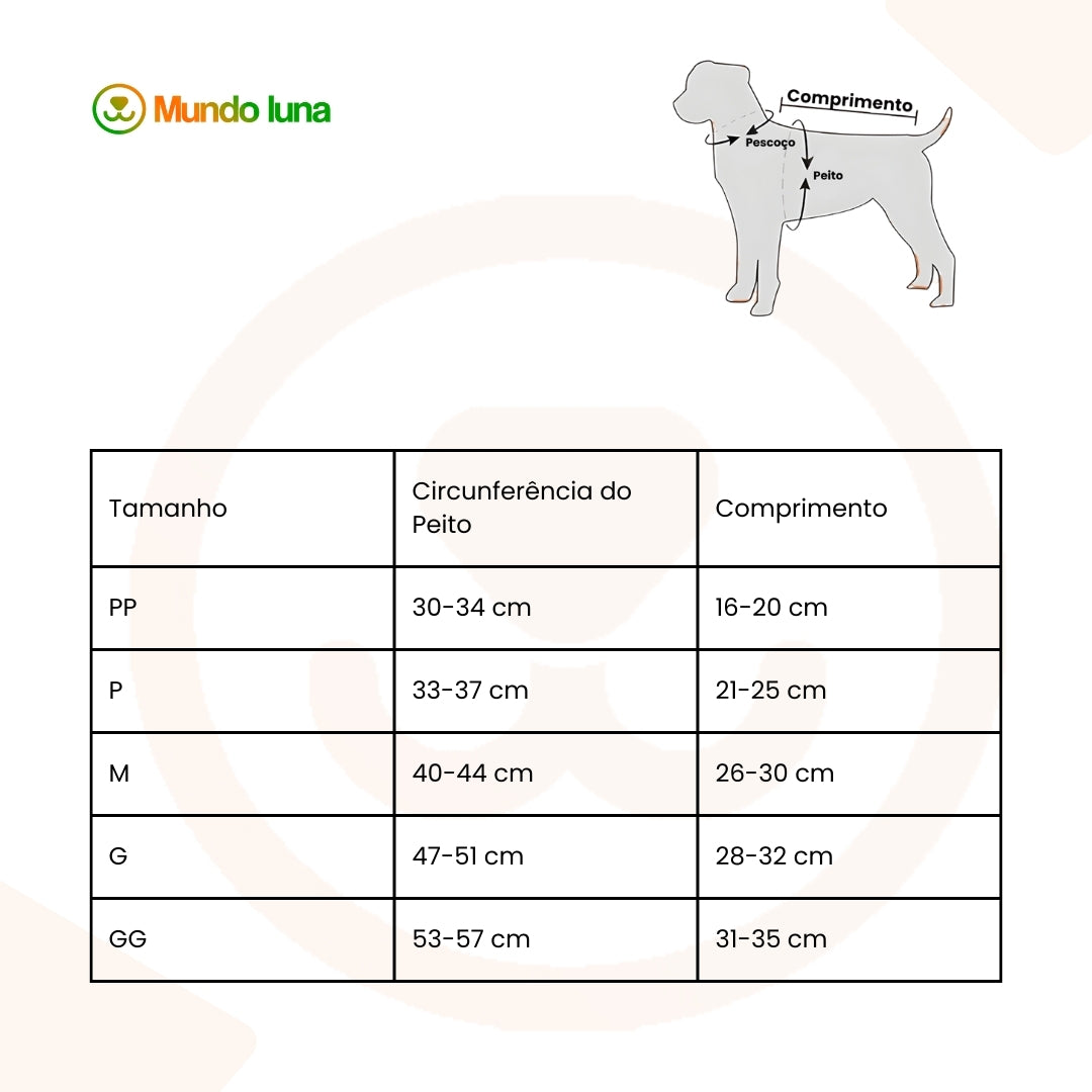 Pijama Pet Confortável - Furluxe R - ROUPA - 128