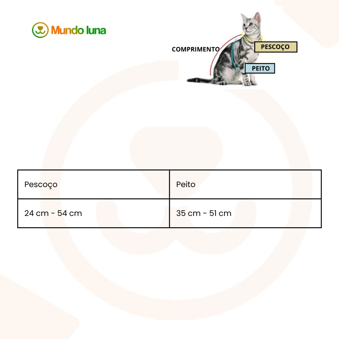 Colete de Gato para Passeios - PetiTronix C - colete gato - 02
