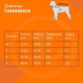 Peitoral e Guia Brilhante Para Cachorro - Lina