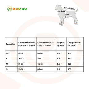 Conjunto Guia e Peitoral Peluciado Para Cães - Nibbles