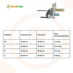 Peitoral Com Guia Para Gato - Nova C - PEITORAL GATO - 01