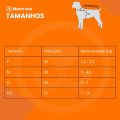 Colete Peitoral Jeans Para Cães R - ROUPA - 55