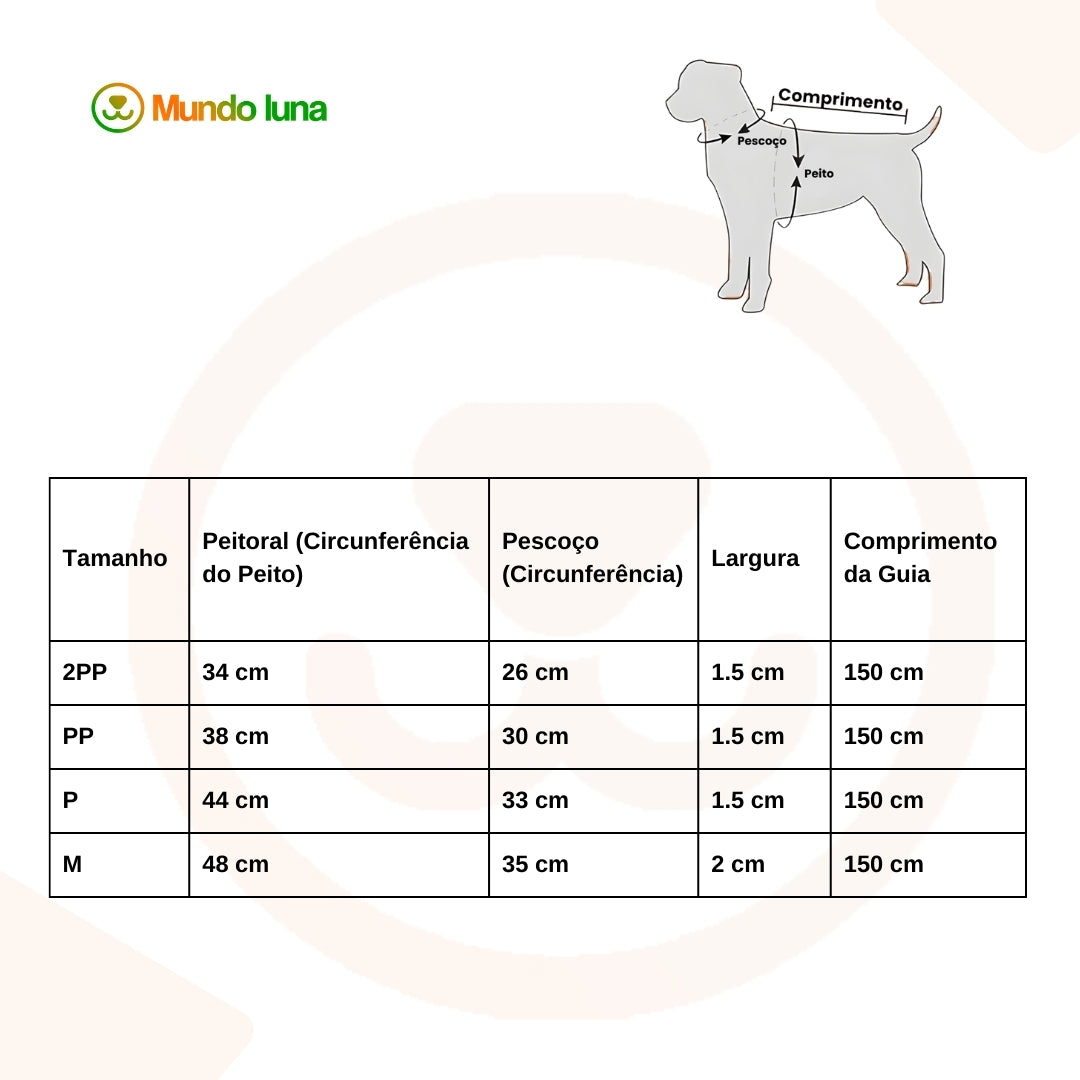 Peitoral Peluciado Com Guia Para Cães - Saur