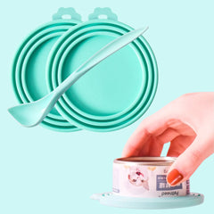 Tampa de Silicone para Comedouro Pet Verde - 3 Peças A - Tampa - 01