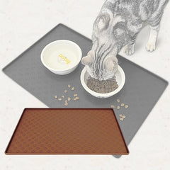 Tapete para alimentação de gatos e cães SuperPet Marrom / 46X30 CM C - Tabete Comida - 01