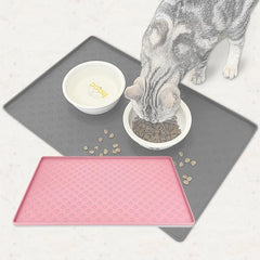 Tapete para alimentação de gatos e cães SuperPet Rosa / 46X30 CM C - Tabete Comida - 01
