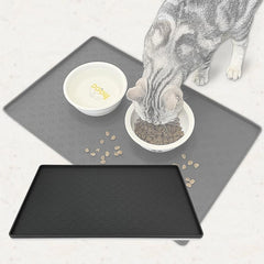 Tapete para alimentação de gatos e cães SuperPet Preto / 46X30 CM C - Tabete Comida - 01