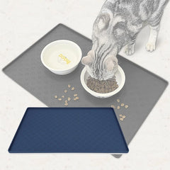 Tapete para alimentação de gatos e cães SuperPet Azul / 46X30 CM C - Tabete Comida - 01