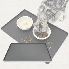 Tapete para alimentação de gatos e cães SuperPet Cinza / 46X30 CM C - Tabete Comida - 01