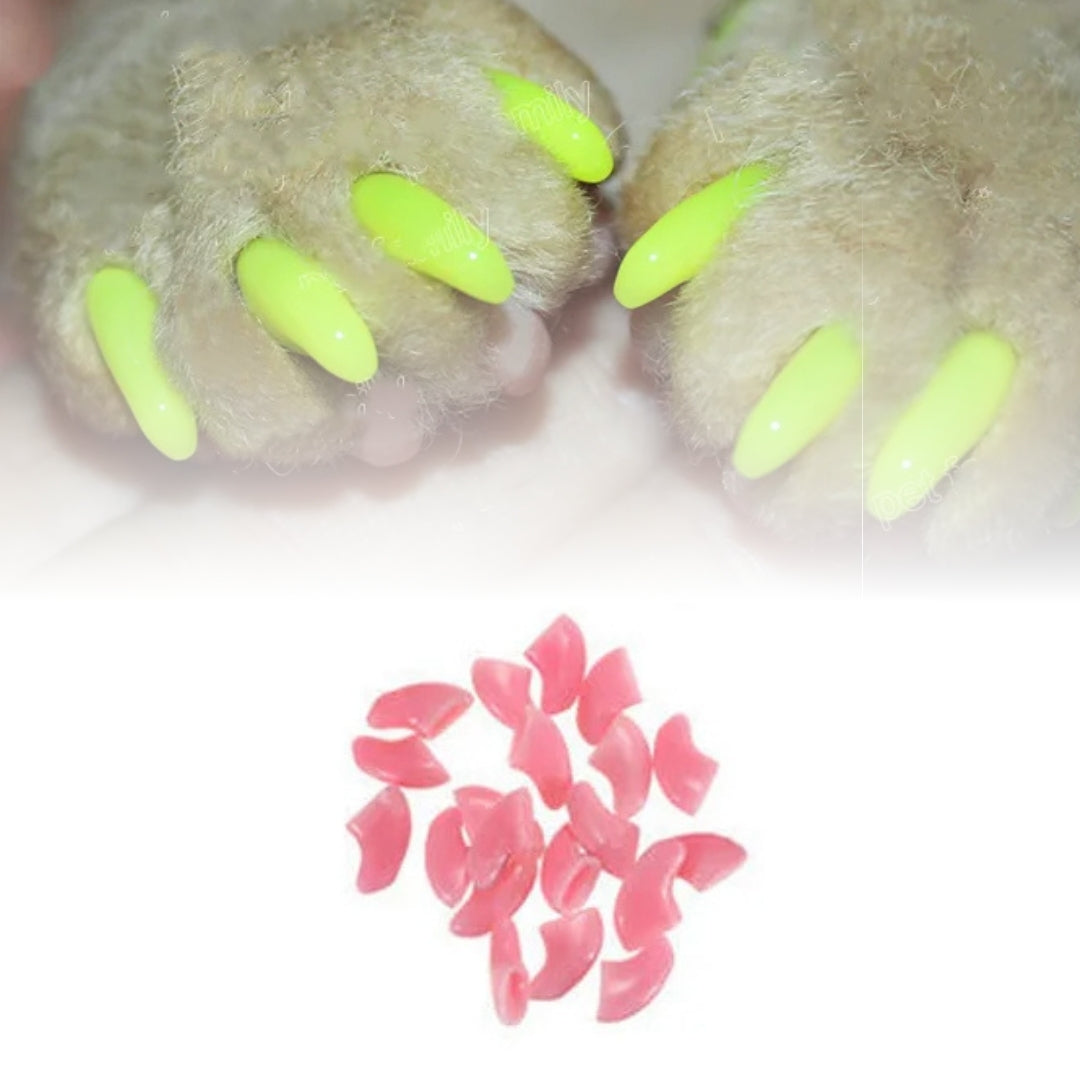 Unhas Coloridas para Gatos Anti-arranhões Rosa / P A - Unhas - 01