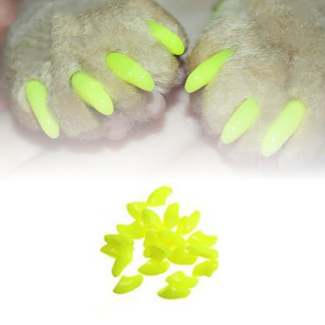 Unhas Coloridas para Gatos Anti-arranhões Amarelo / P A - Unhas - 01