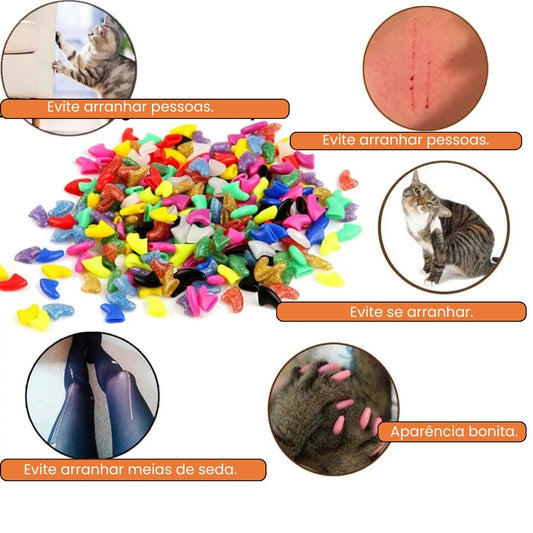 Unhas Coloridas para Gatos Anti-arranhões A - Unhas - 01