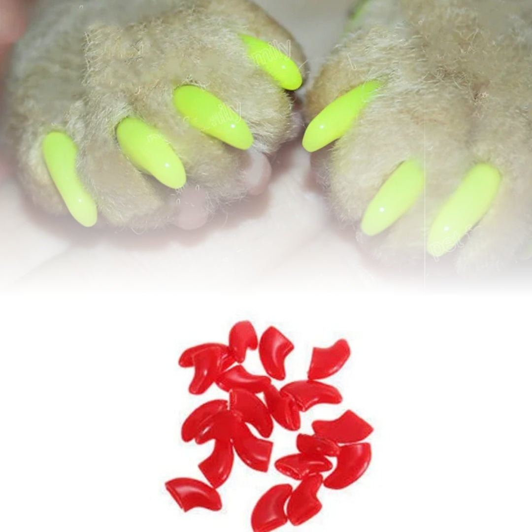 Unhas Coloridas para Gatos Anti-arranhões Vermelho / P A - Unhas - 01