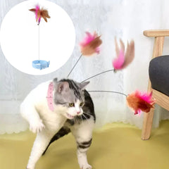 Vara com Sino e Penas para Gatos - Brinquedo Interativo Blue B - Brinquedo coleira - 01