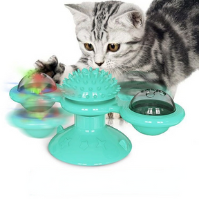 Brinquedo interativo para gatos com compartimento para catnip SpinBalls