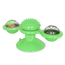 Brinquedo interativo para gatos com compartimento para catnip SpinBalls